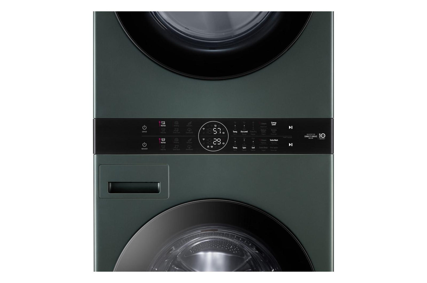 Lg WKGX201HGA Single Unit Front Load LG WashTower™ with Center Control™ 4.5 cu. ft. Washer and 7.4 cu. ft. Gas Dryer
