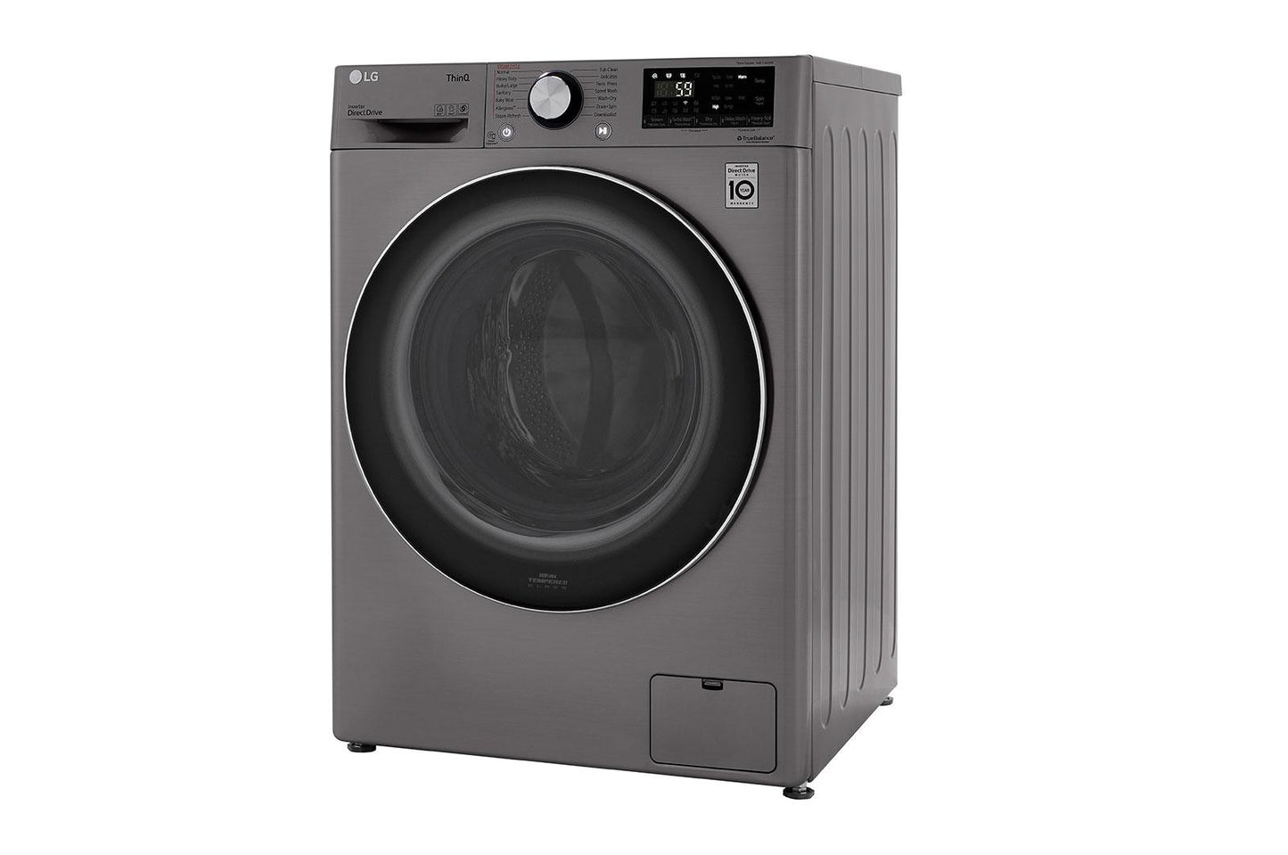 Lg WM3555HVA 2.4 cu. ft. Smart Wi-Fi Enabled Compact Front Load All-In-One Washer/Dryer Combo with Built-In Intelligence