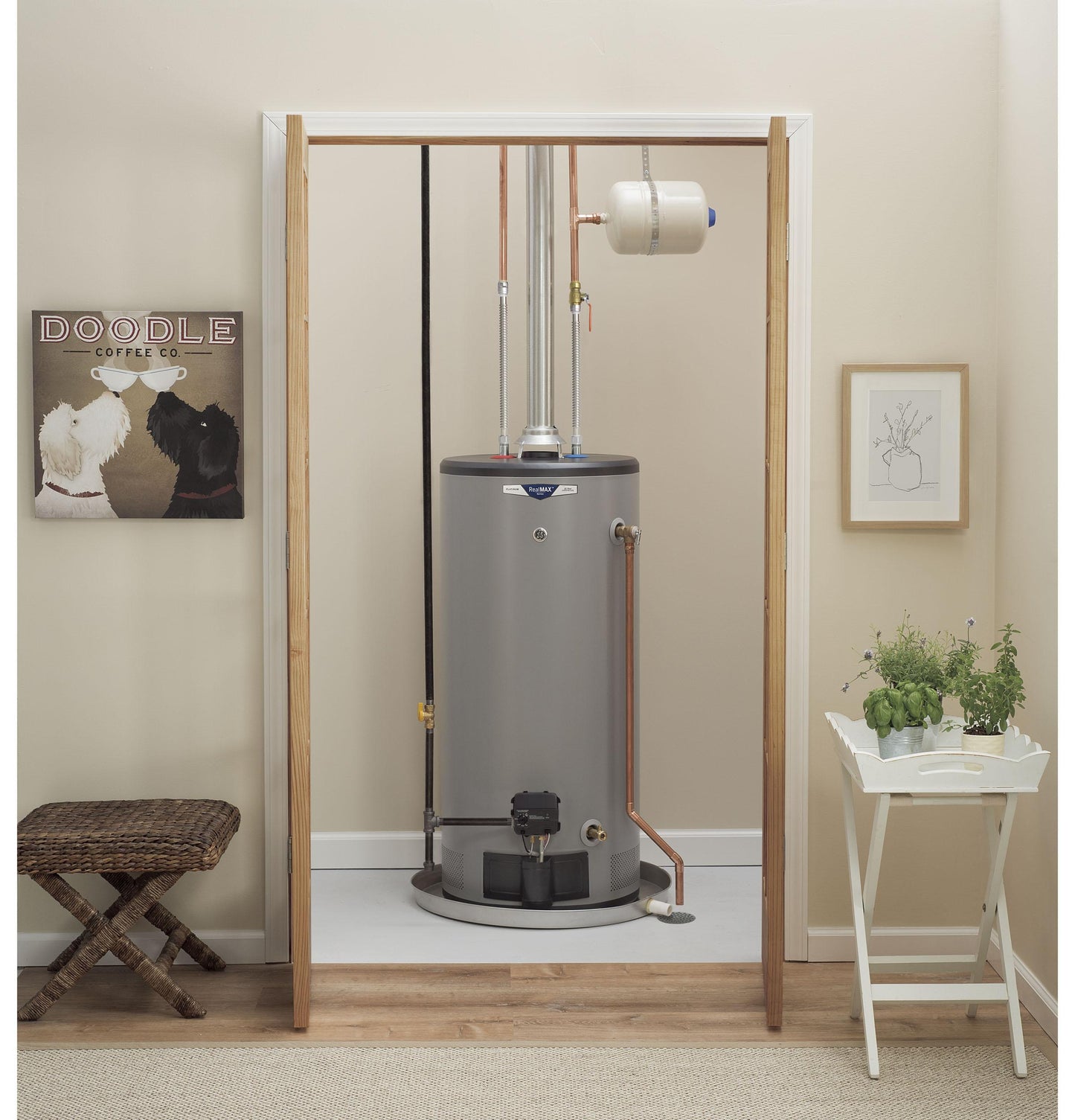 GG40S12BXR GE RealMAX Platinum 40-Gallon Short Natural Gas Atmospheric Water Heater