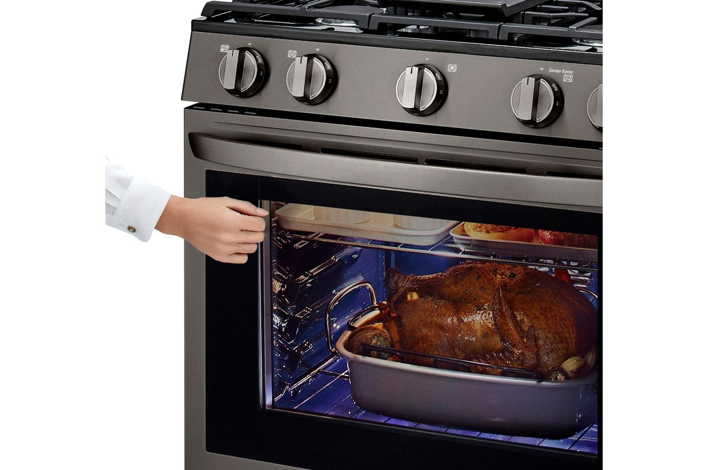 Lg LRGL5825D 5.8 cu ft. Smart Wi-Fi Enabled True Convection InstaView® Gas Range with Air Fry