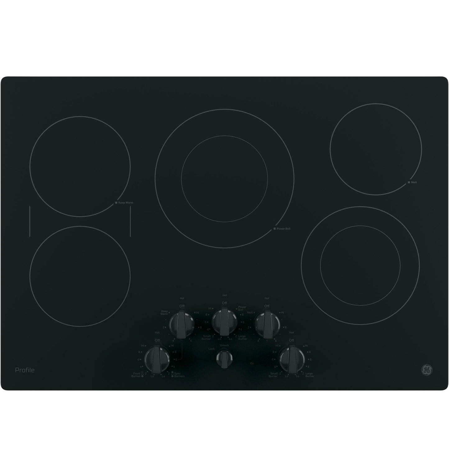 GE Profile™ 30" Built-In Knob Control Electric Cooktop