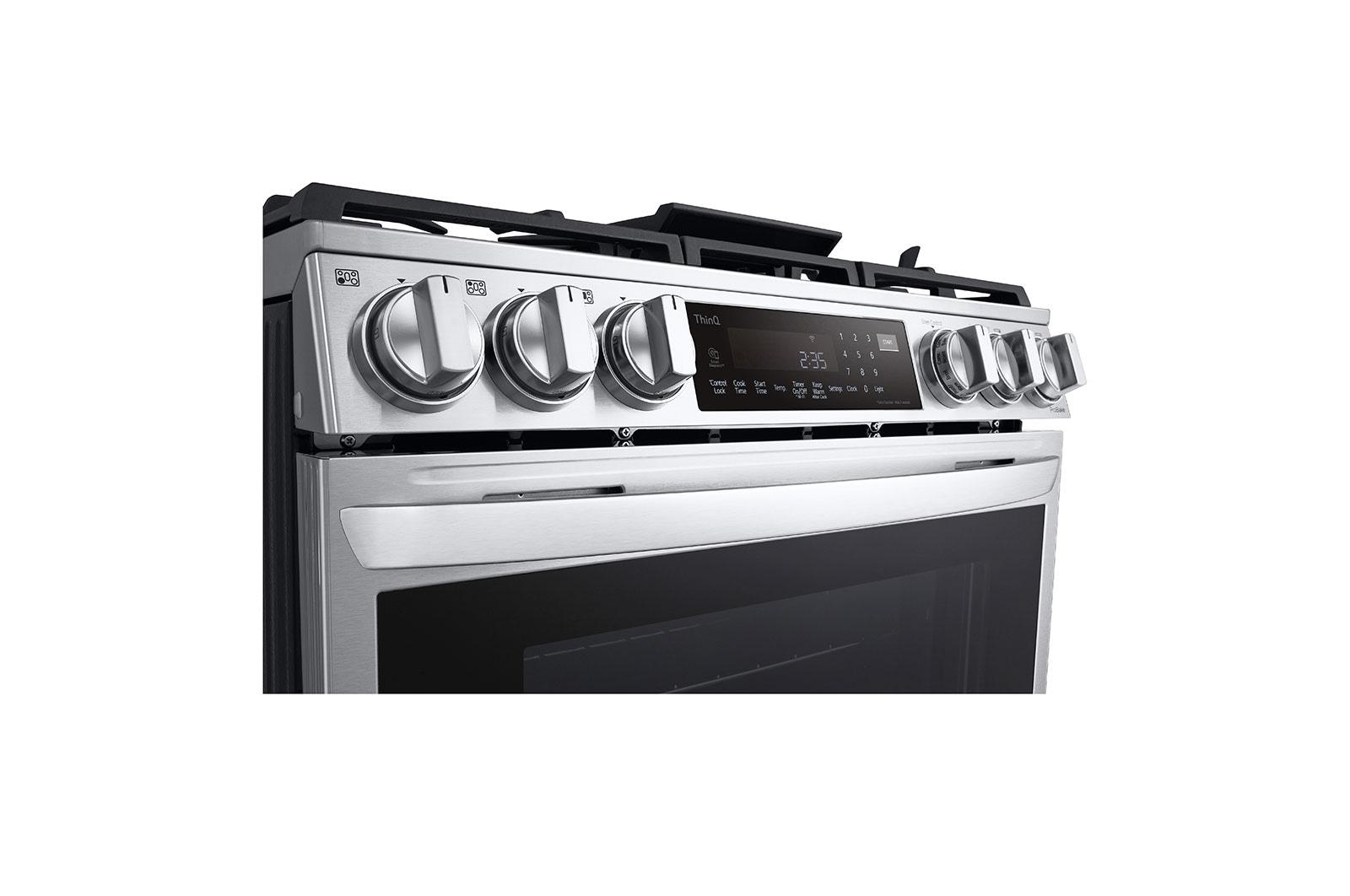 Lg 6.3 cu ft. Smart Wi-Fi Enabled ProBake Convection® InstaView™ Gas Slide-in Range with Air Fry