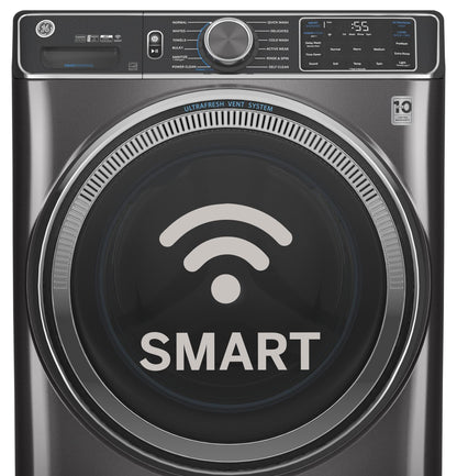 GE® ENERGY STAR® 5.0 cu. ft. Capacity Smart Front Load Steam Washer with SmartDispense™ UltraFresh Vent System with OdorBlock™ and Sanitize   Allergen