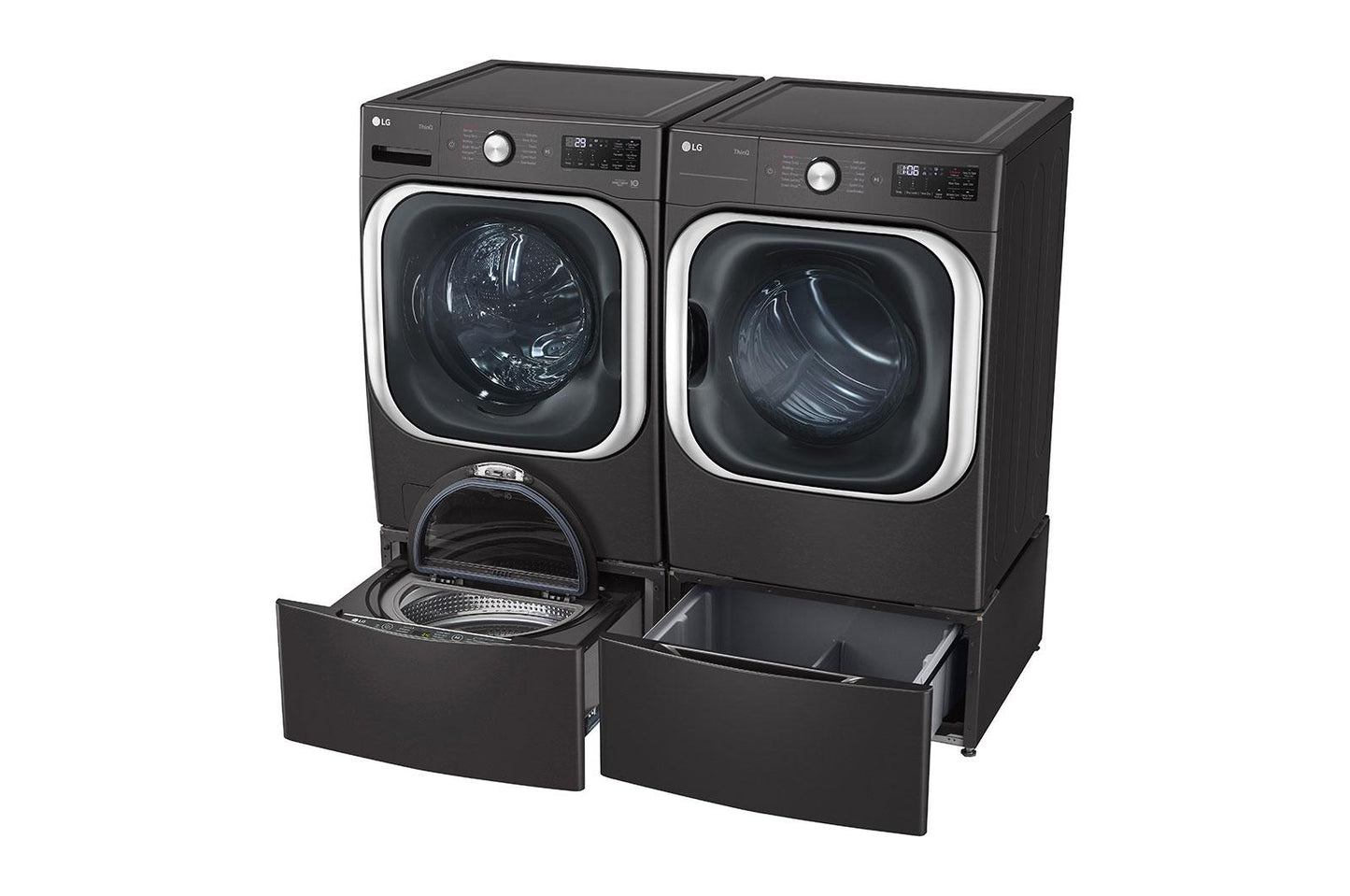 Lg WDP5B Laundry Pedestal - Black Steel