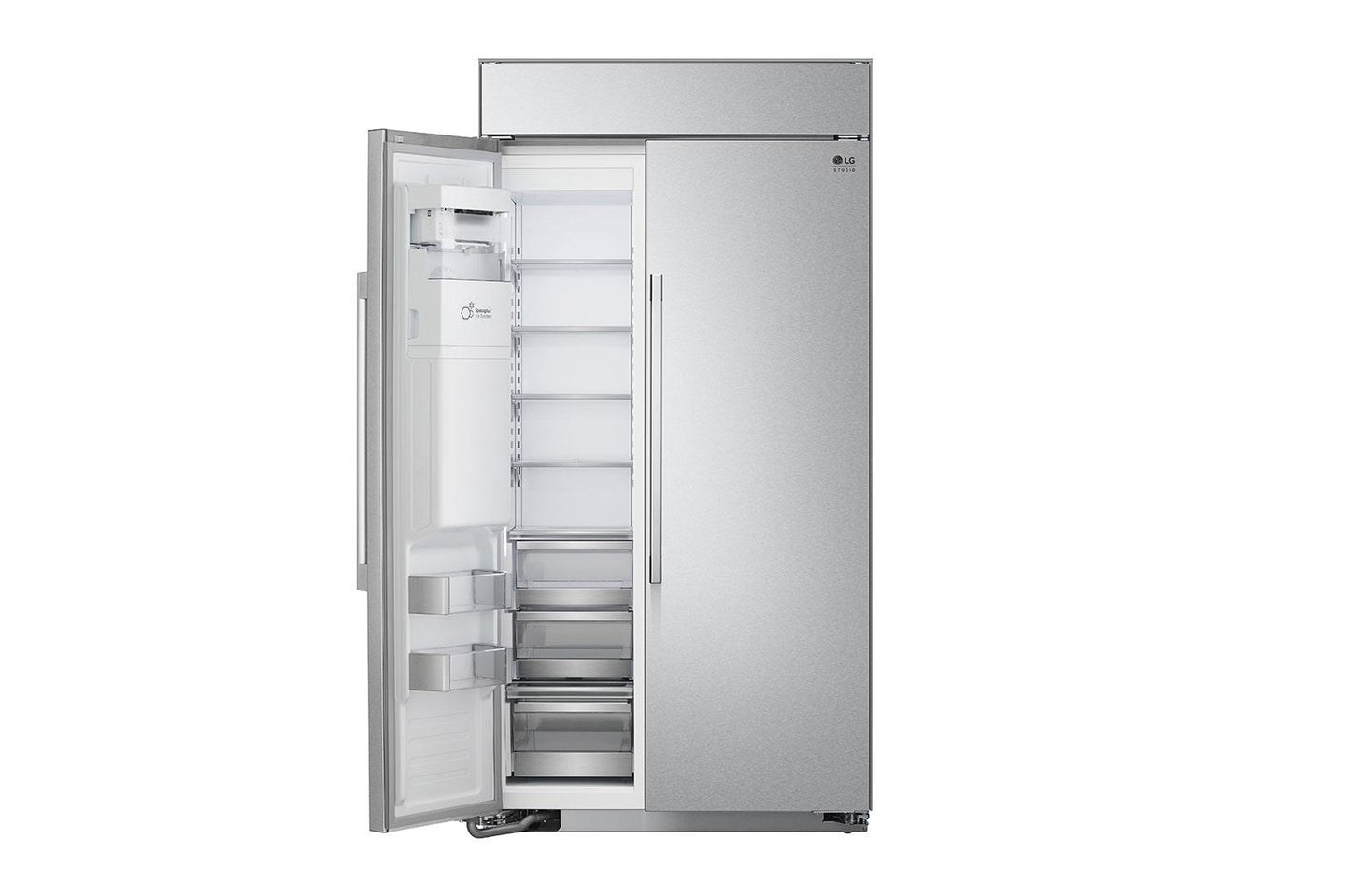 SRSXB2622S LG STUDIO 26 cu. ft. Smart Side-by-Side Built-In Refrigerator with Ice & Water Dispenser