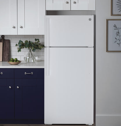 GTS22KGNRWW GE® 21.9 Cu. Ft. Garage Ready Top-Freezer Refrigerator