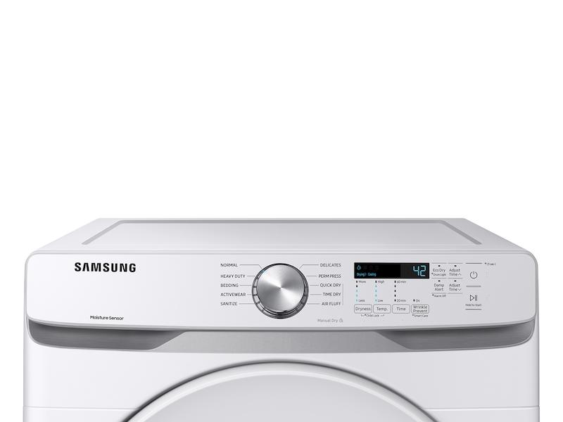 Samsung DVE45T6000W 7.5 cu. ft. Electric Dryer with Sensor Dry in White