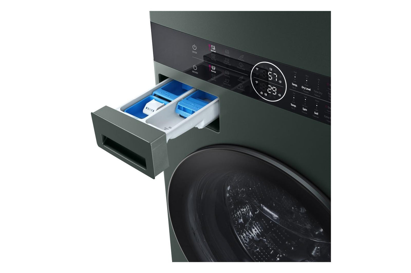 Lg WKGX201HGA Single Unit Front Load LG WashTower™ with Center Control™ 4.5 cu. ft. Washer and 7.4 cu. ft. Gas Dryer