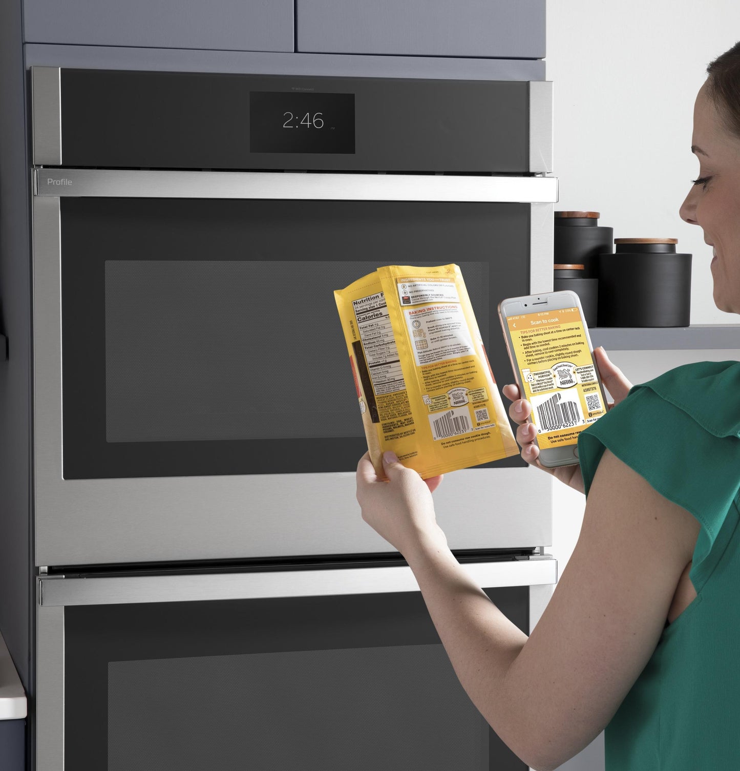 PTD7000SNSS GE Profile™ 30" Smart Built-In Convection Double Wall Oven with No Preheat Air Fry and Precision Cooking