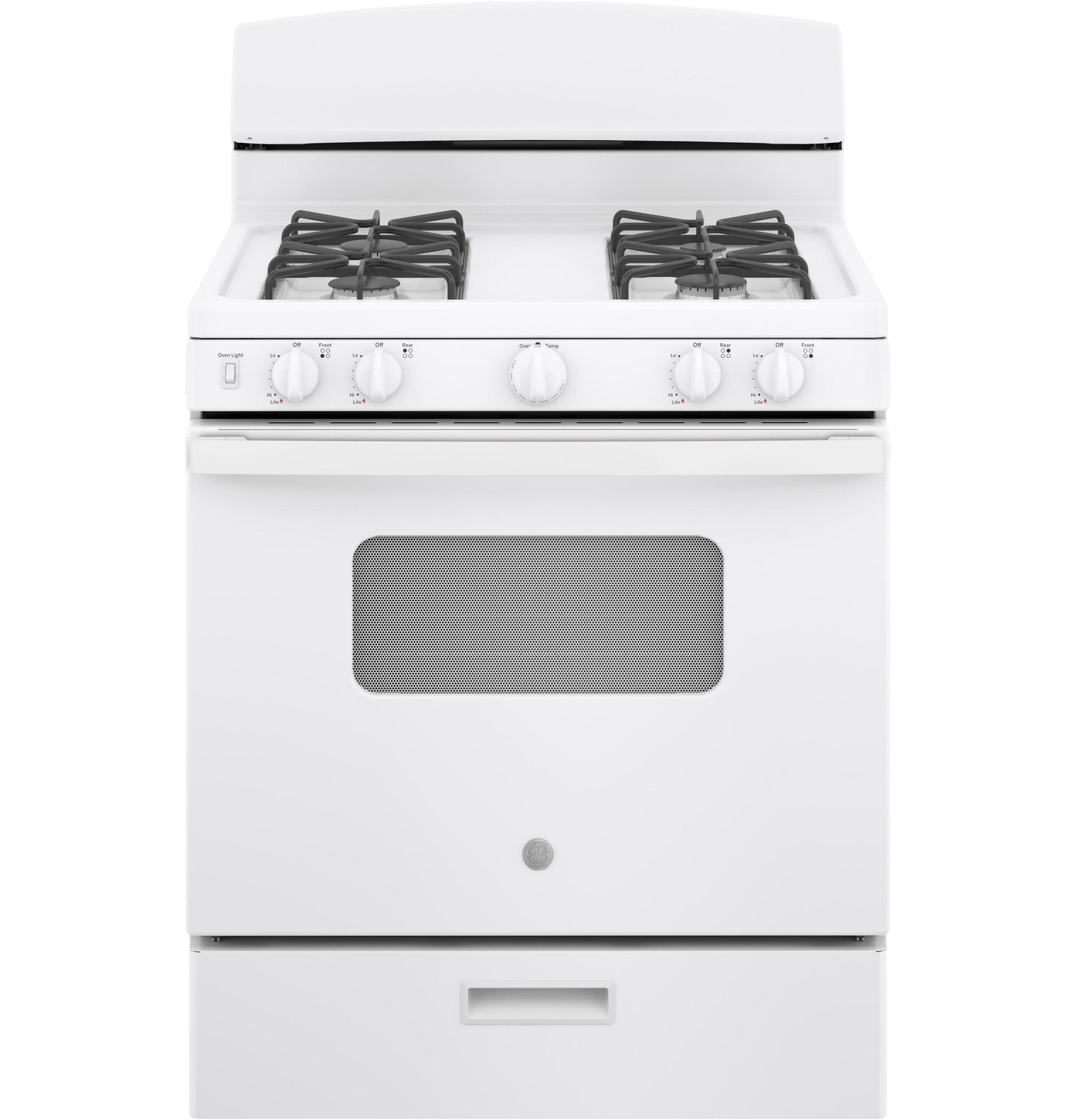 JGBS10DEMWW GE® 30" Free-Standing Front Control Gas Range