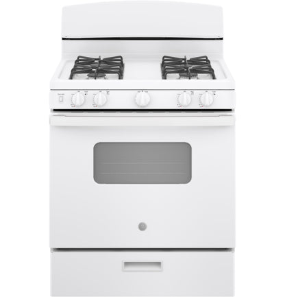 JGBS10DEMWW GE® 30" Free-Standing Front Control Gas Range