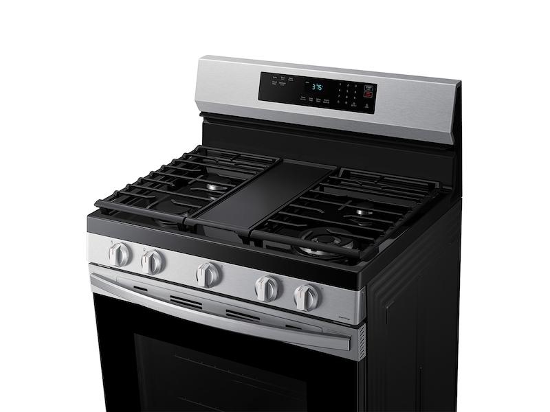 Samsung NX60A6311SS 6.0 cu. ft. Smart Freestanding Gas Range with 18K BTU Dual Power Burner & Self Clean in Stainless Steel