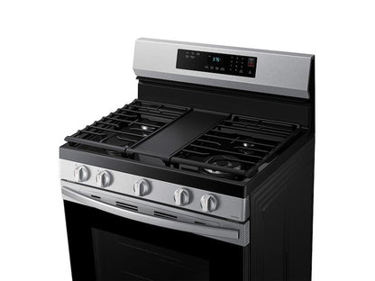 Samsung NX60A6311SS 6.0 cu. ft. Smart Freestanding Gas Range with 18K BTU Dual Power Burner & Self Clean in Stainless Steel