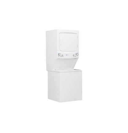 GUD27GESNWW GE Unitized Spacemaker® ENERGY STAR® 3.9 cu. ft. Capacity Washer with Stainless Steel Basket and 5.9 cu. ft. Capacity Gas Dryer