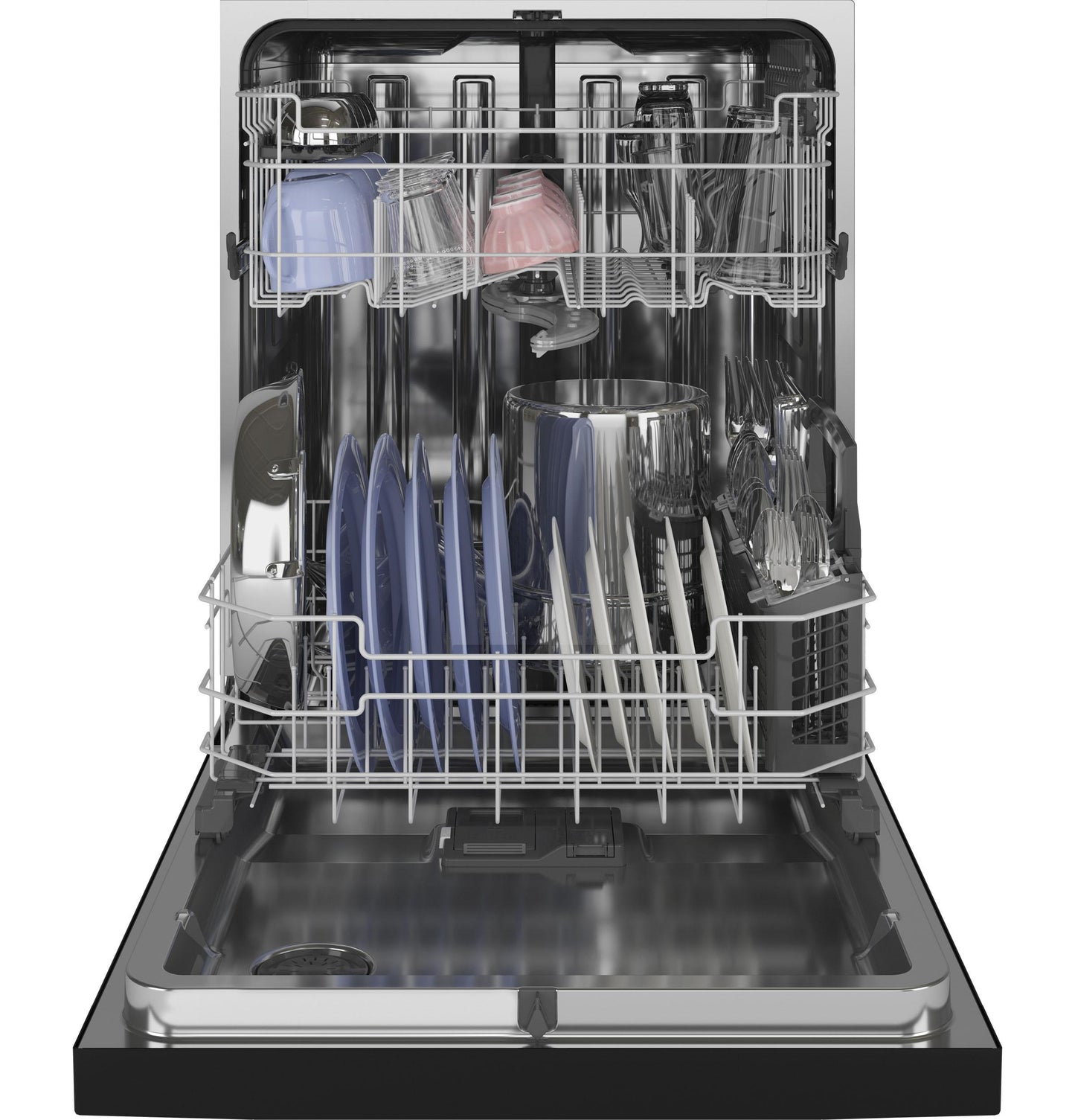 GE® Top Control with Stainless Steel Interior Dishwasher with Sanitize Cycle & Dry Boost with Fan Assist