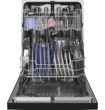GE® Top Control with Stainless Steel Interior Dishwasher with Sanitize Cycle & Dry Boost with Fan Assist