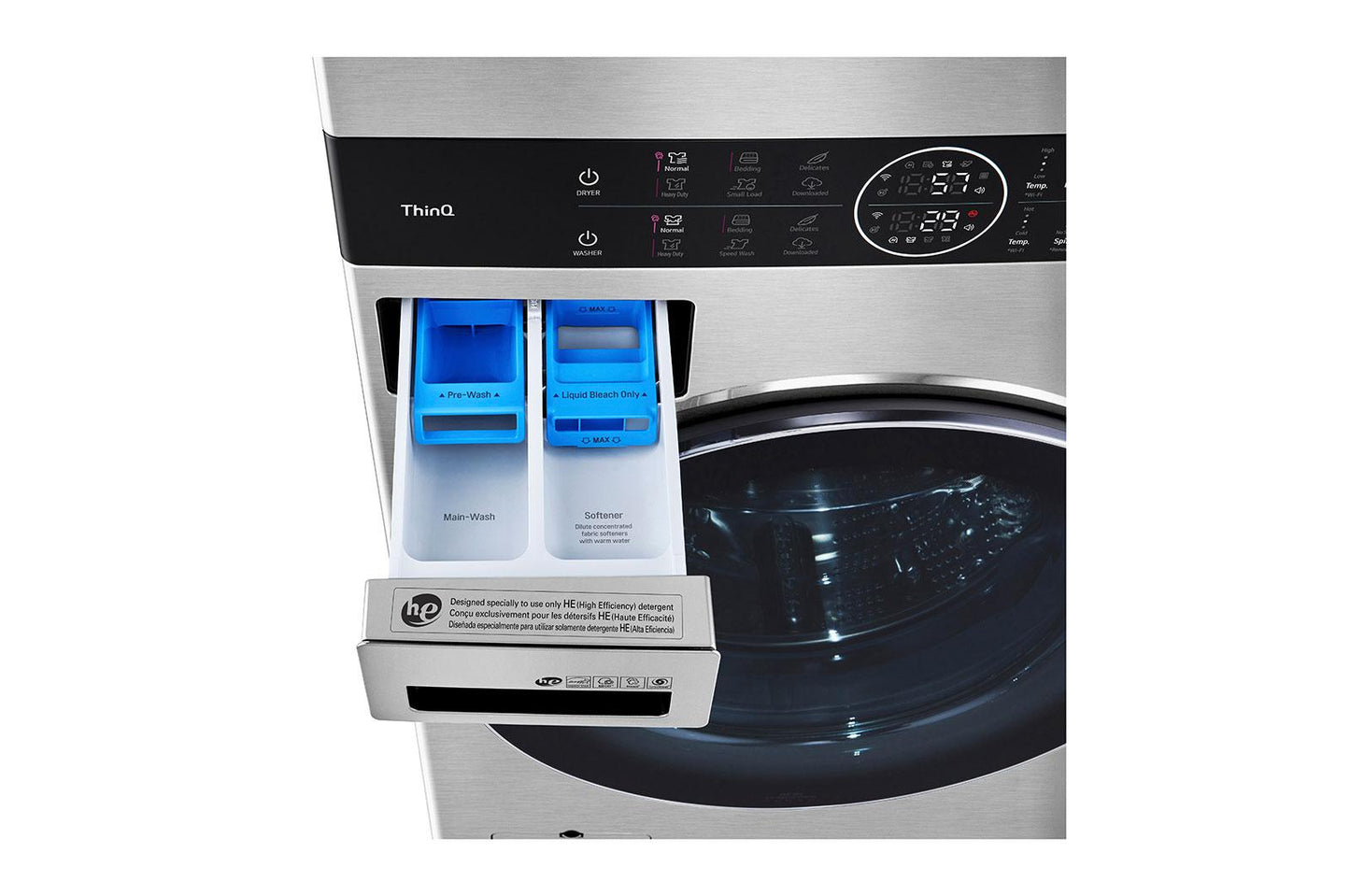 LG STUDIO Single Unit Front Load WashTower™ with Center Control™ 5.0 cu. ft. Washer and 7.4 cu. ft. Electric Dryer