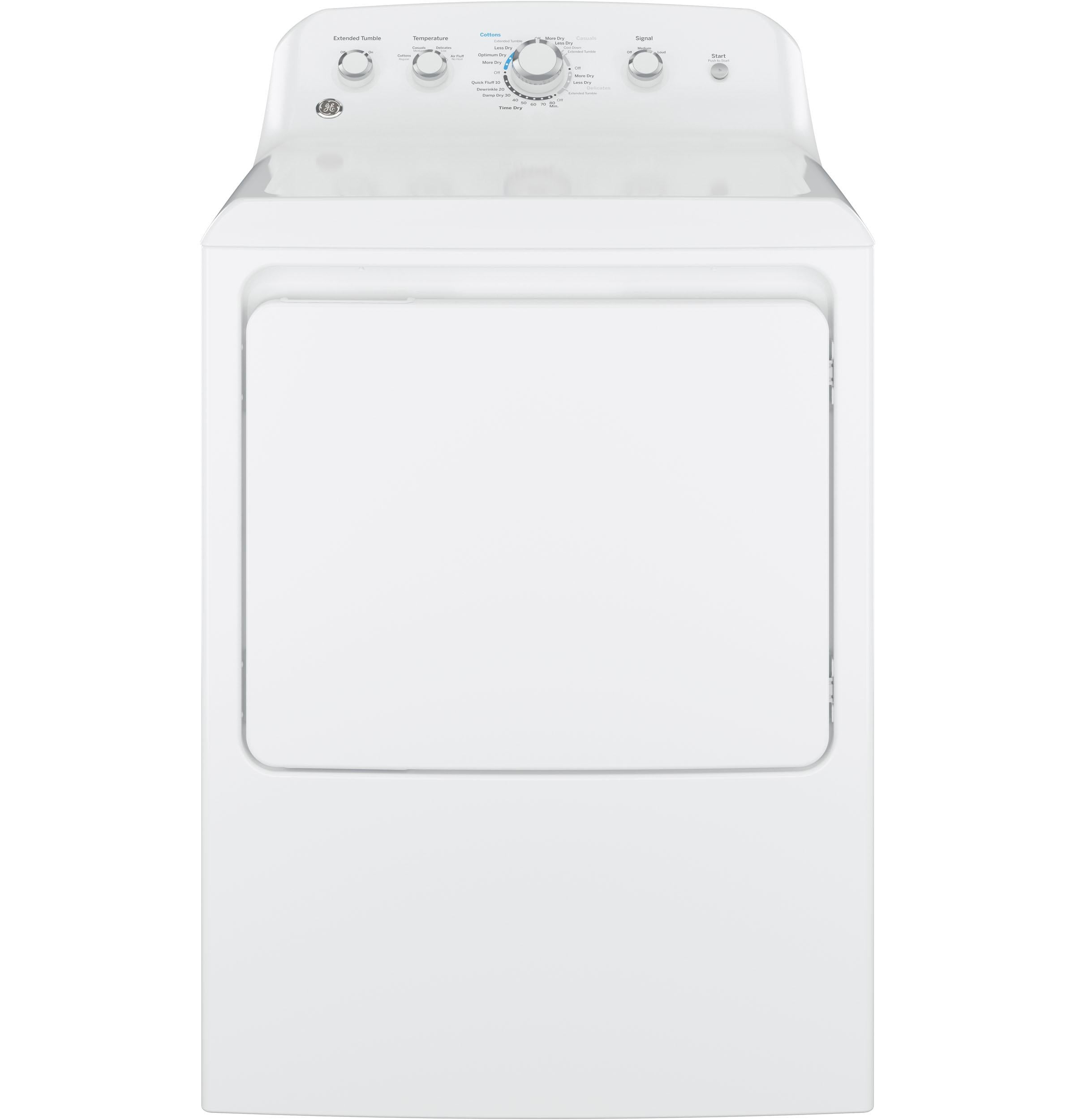 GE® 7.2 cu. ft. Capacity aluminized alloy drum Electric Dryer