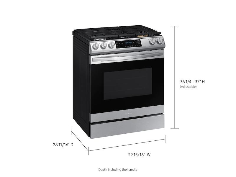 Samsung 6.0 cu. ft. Smart Slide-in Gas Range with Air Fry in Stainless Steel