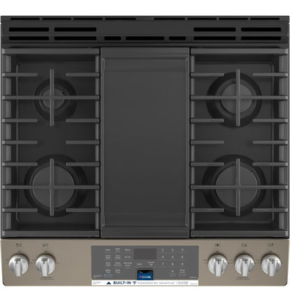 JGS760EPES GE® 30" Slide-In Front-Control Convection Gas Range with No Preheat Air Fry