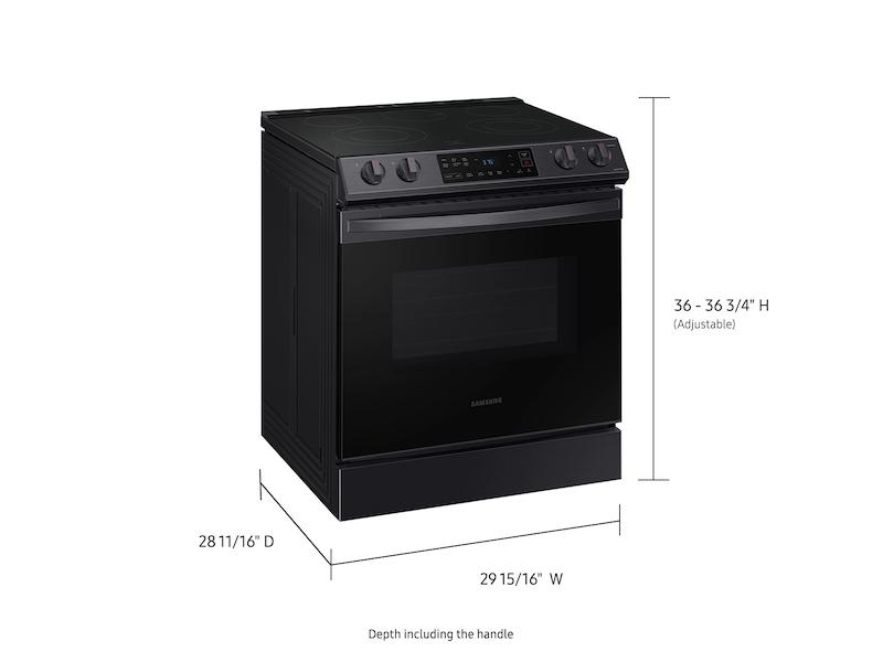 6.3 cu. ft. Smart Slide-in Electric Range in Black Stainless Steel