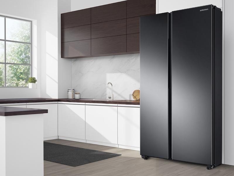 28 cu. ft. Smart Side-by-Side Refrigerator in Black Stainless Steel