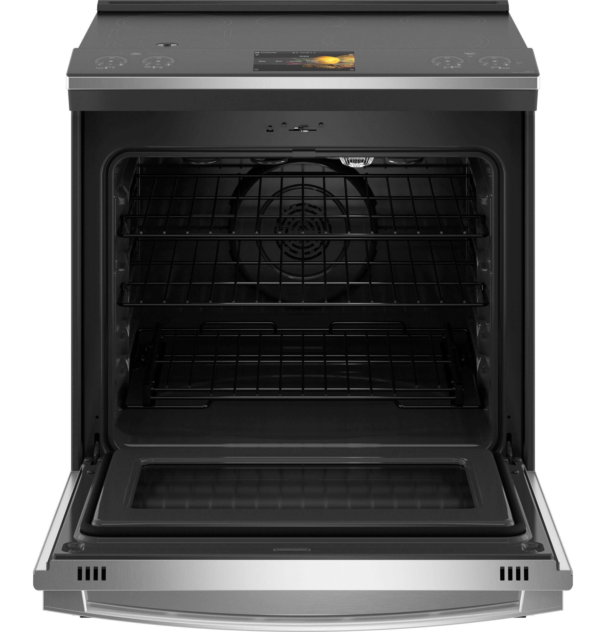 PHS93XYPFS GE Profile™ 30" Smart Slide-In Front-Control Induction Fingerprint Resistant Range with In Oven Camera