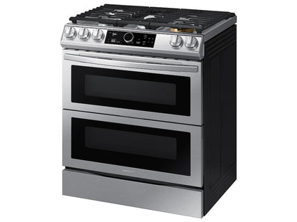 Samsung 6.3 cu. ft. Flex Duo™ Front Control Slide-in Dual Fuel Range with Smart Dial, Air Fry, and Wi-Fi in Stainless Steel