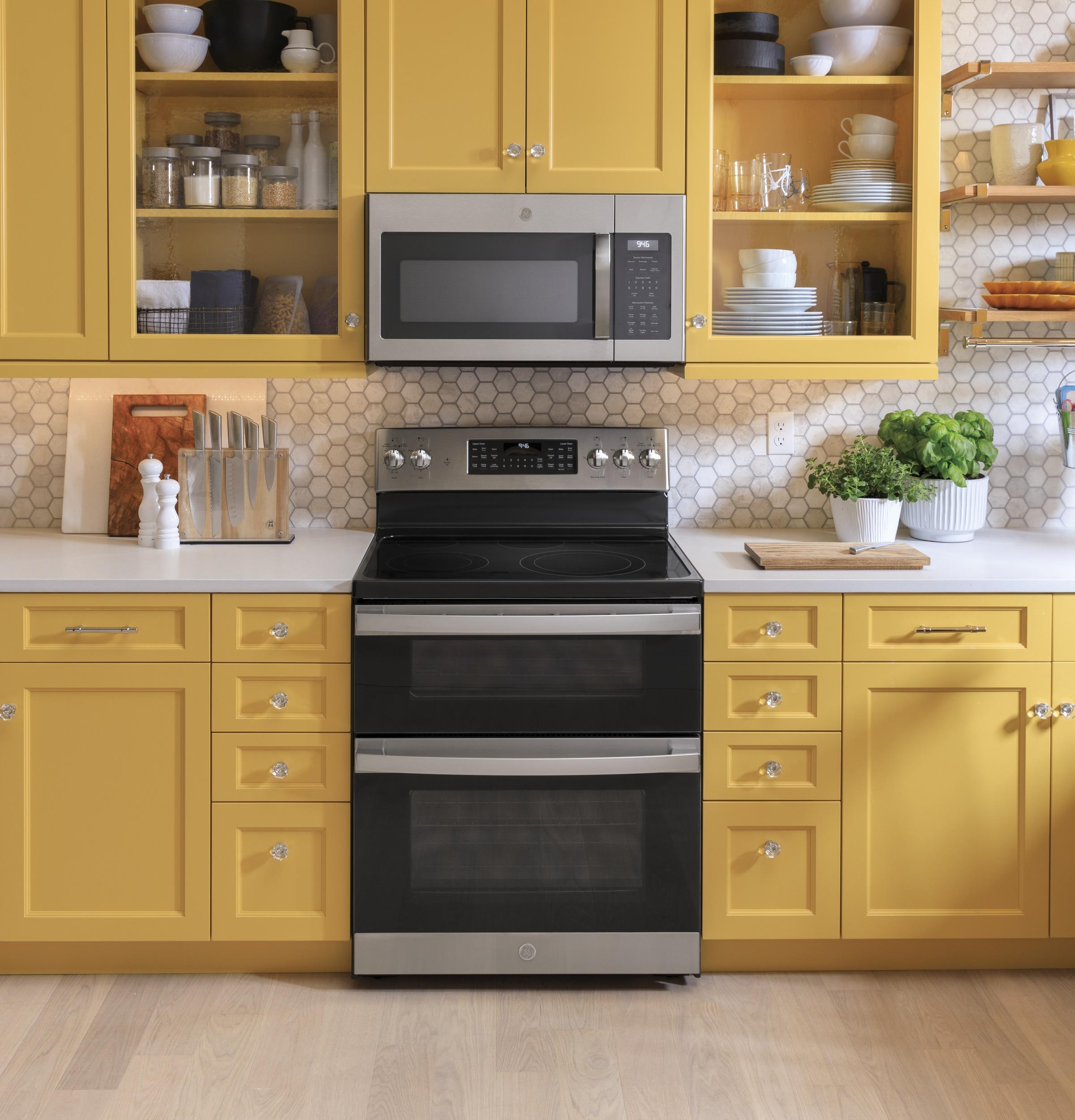 GE® 30" Free-Standing Electric Double Oven Convection Range