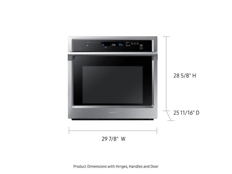 Samsung 30" Smart Single Electric Wall Oven with Steam Cook in Stainless Steel