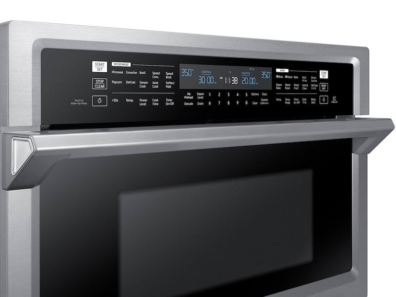 Samsung 30" Smart Microwave Combination Wall Oven with Steam Cook in Stainless Steel