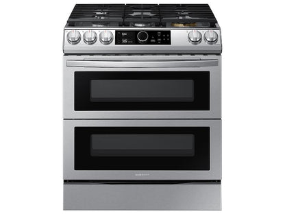 Samsung 6.3 cu. ft. Flex Duo™ Front Control Slide-in Dual Fuel Range with Smart Dial, Air Fry, and Wi-Fi in Stainless Steel