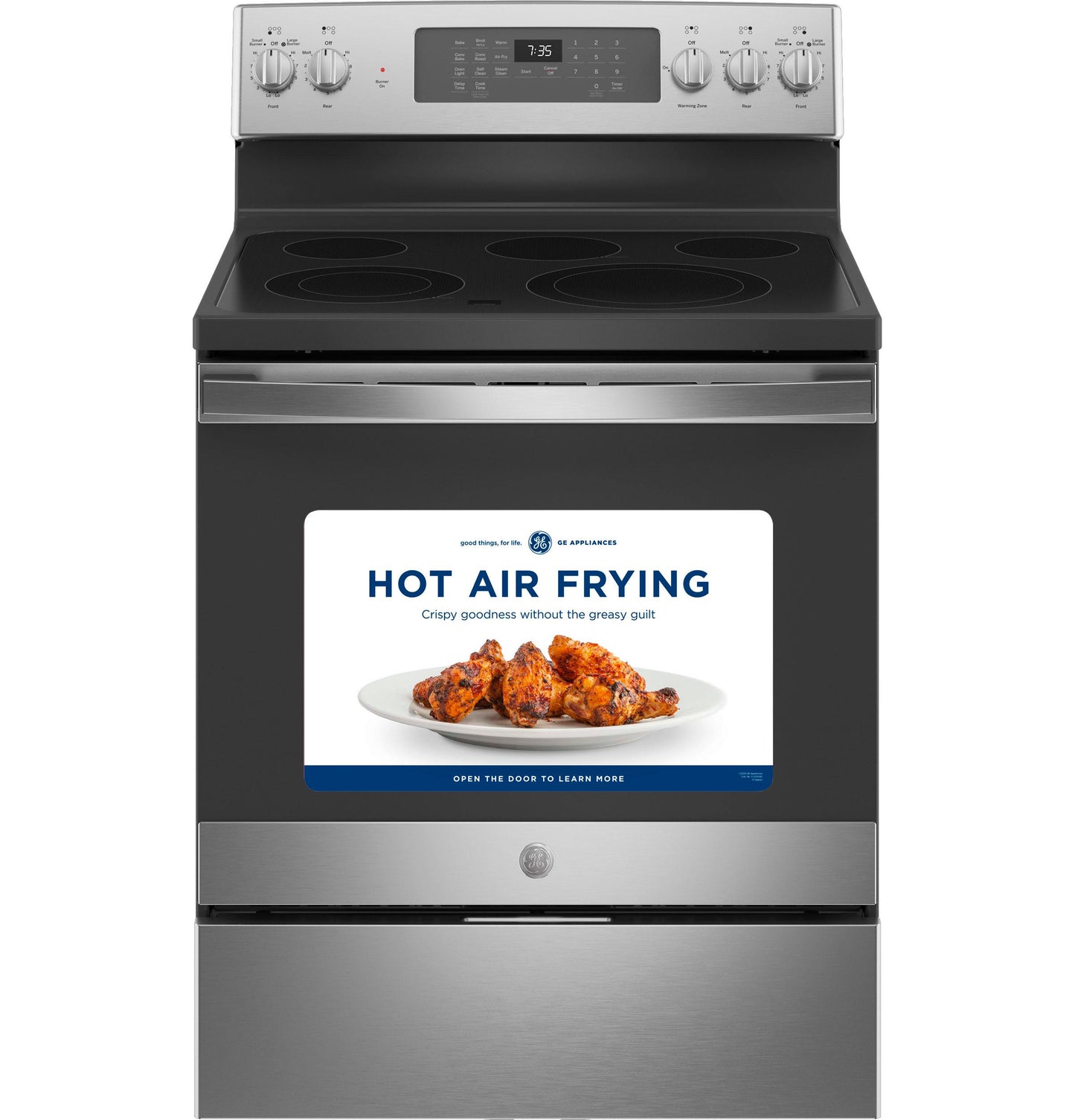 GE® 30" Free-Standing Electric Convection Range with No Preheat Air Fry