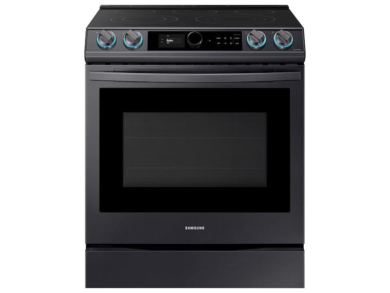 Samsung NE63T8711SG 6.3 cu ft. Smart Slide-in Electric Range with Smart Dial & Air Fry in Black Stainless Steel