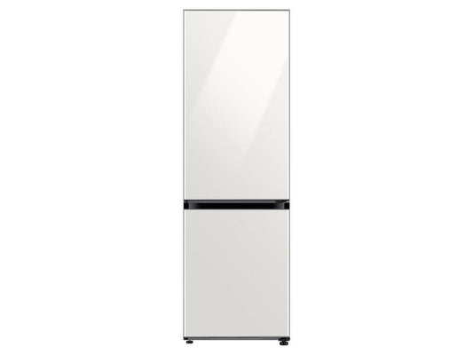 12.0 cu. Ft. Bespoke Bottom Freezer Refrigerator with Flexible Design in White Glass