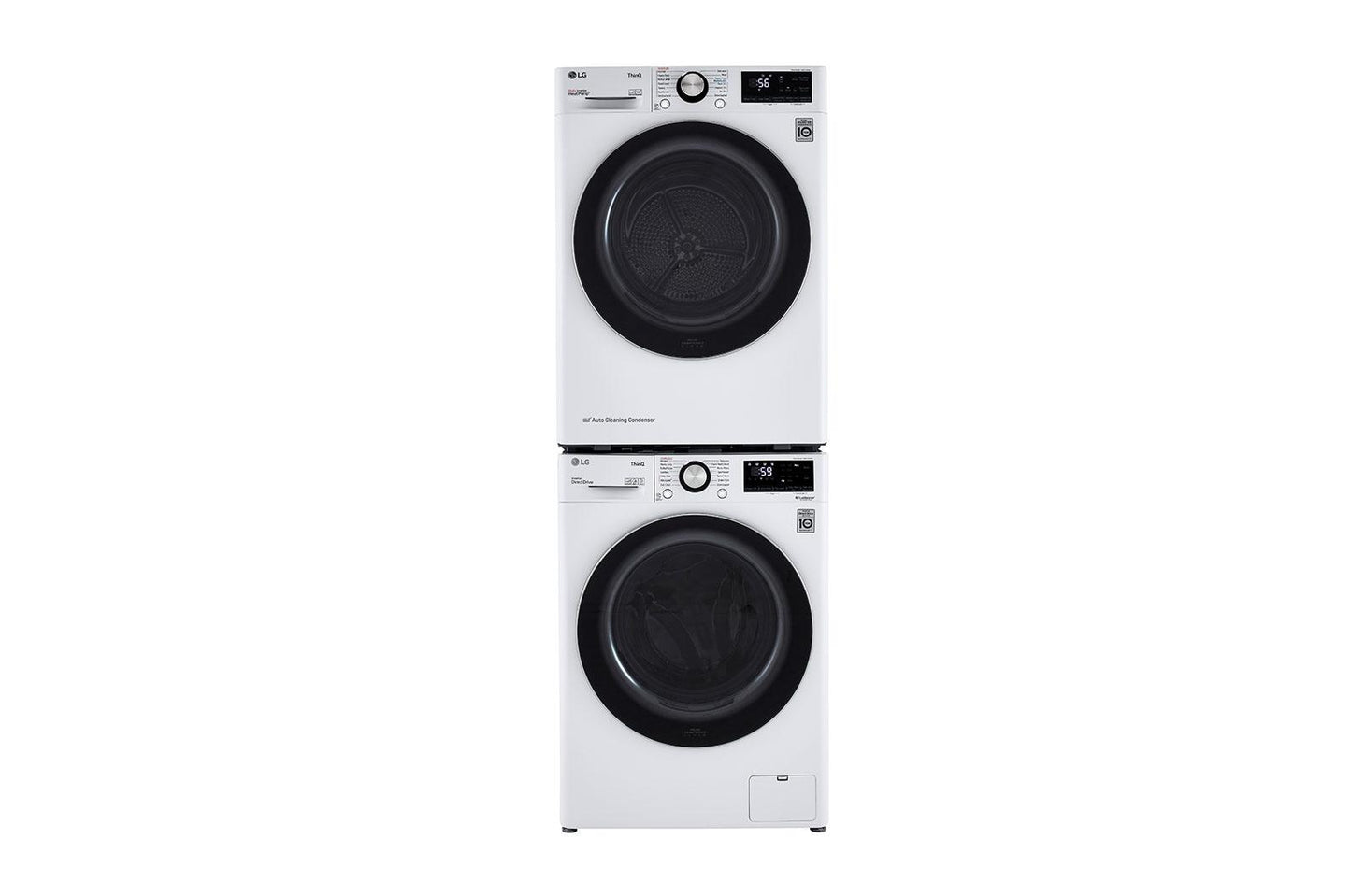 Lg DLHC1455W 4.2 cu. ft. Smart Wi-Fi Enabled Compact Front Load Dryer with Dual Inverter HeatPump™ Technology