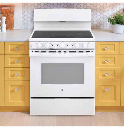 JB480DTWW GE 30" Free-standing Electric Radiant Smooth Cooktop Range