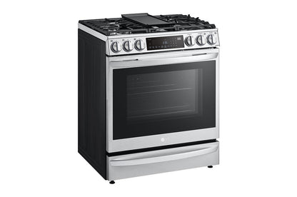 Lg LSGL6337F 6.3 cu. ft. Smart Gas Slide-in Range with InstaView® ProBake Convection®, Air Fry, and Air Sous Vide
