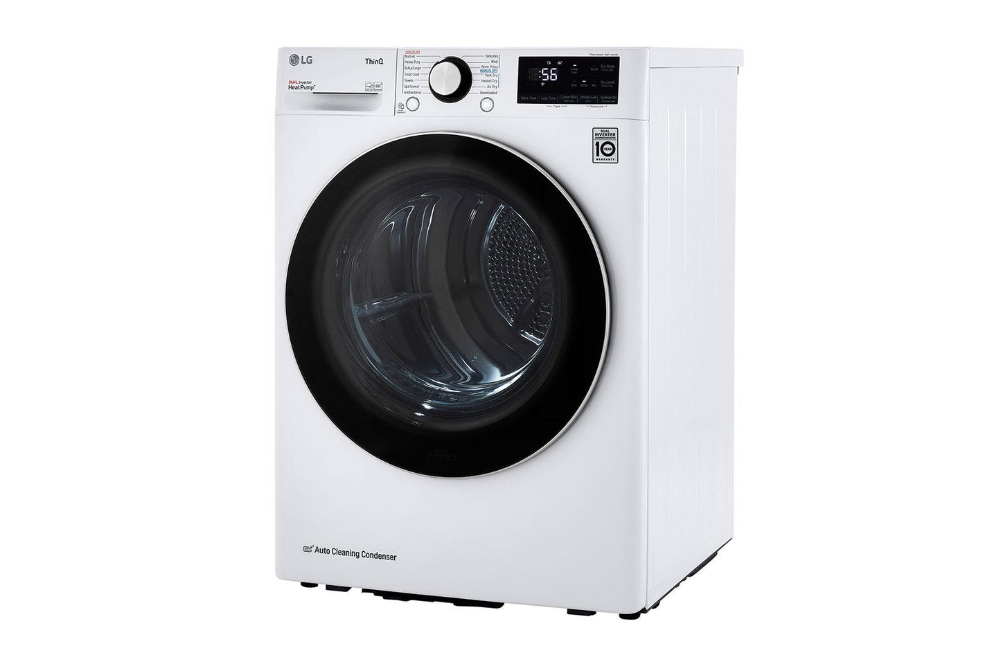 Lg DLHC1455W 4.2 cu. ft. Smart Wi-Fi Enabled Compact Front Load Dryer with Dual Inverter HeatPump™ Technology