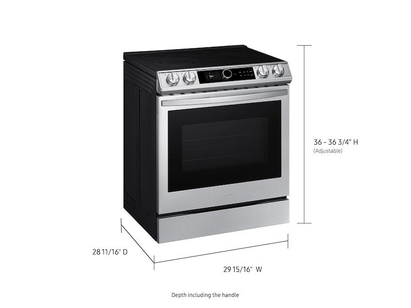 6.3 cu ft. Smart Slide-in Electric Range with Smart Dial & Air Fry in Stainless Steel