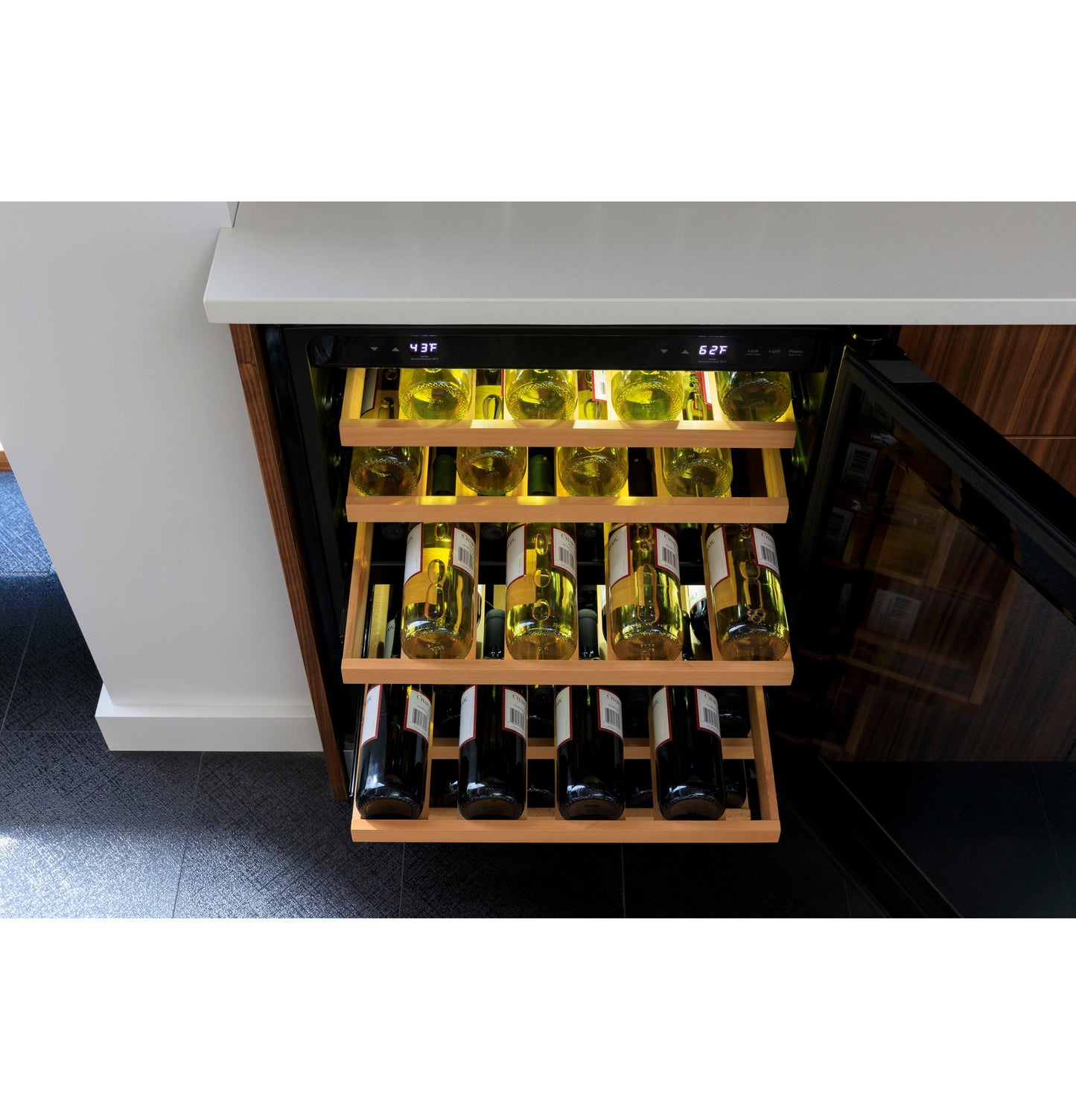 PWS06DSPSS GE Profile™ 44-Bottle Dual Zone Wine Cooler