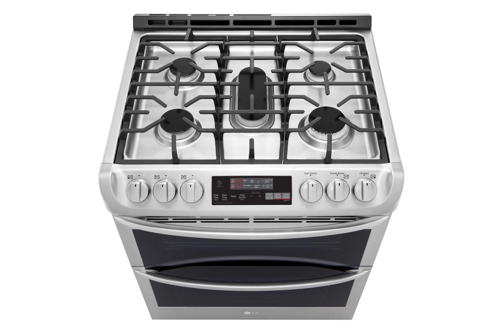 6.9 cu. ft. Smart wi-fi Enabled Gas Double Oven Slide-In Range with ProBake Convection® and EasyClean®