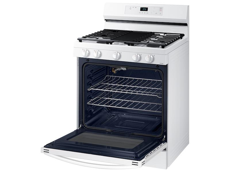 6.0 cu. ft. Smart Freestanding Gas Range with Integrated Griddle in White