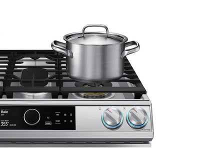 Samsung 6.0 cu ft. Smart Slide-in Gas Range with Flex Duo™, Smart Dial