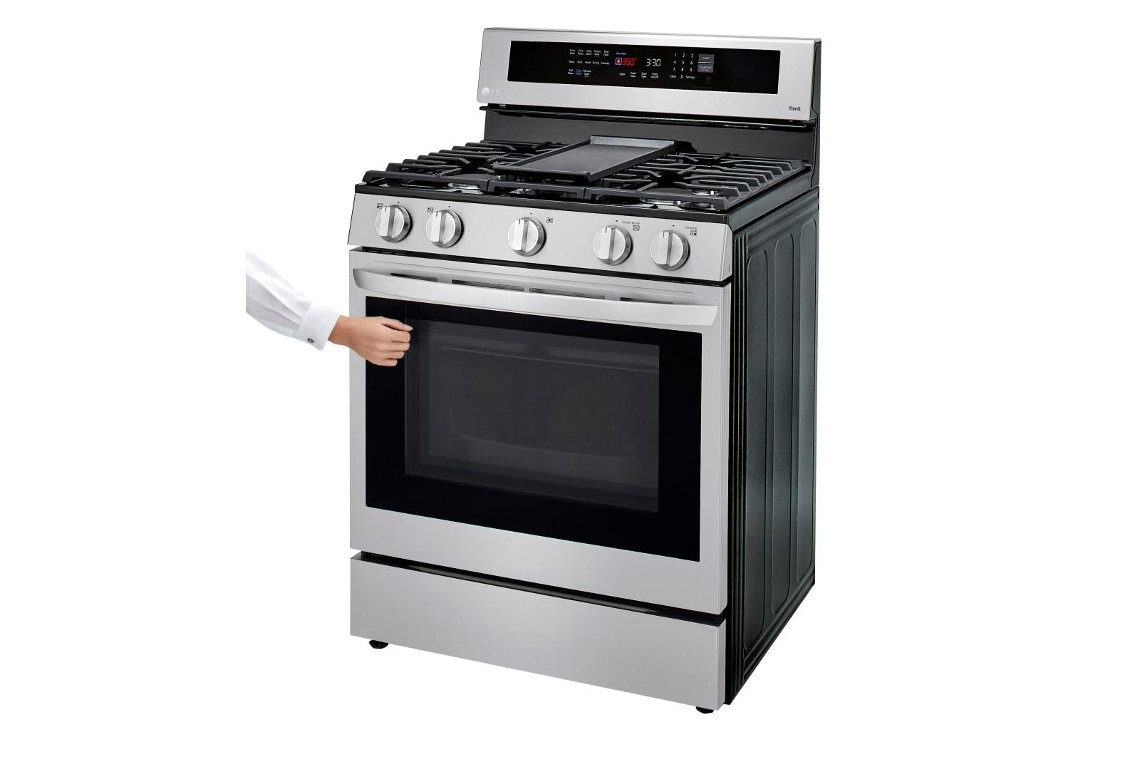 Lg 5.8 cu ft. Smart Wi-Fi Enabled True Convection InstaView® Gas Range with Air Fry