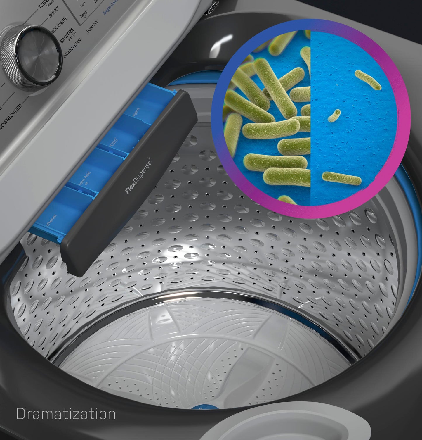 PTW600BPRDG GE Profile™ ENERGY STAR® 5.0 cu. ft. Capacity Washer with Smarter Wash Technology and FlexDispense™