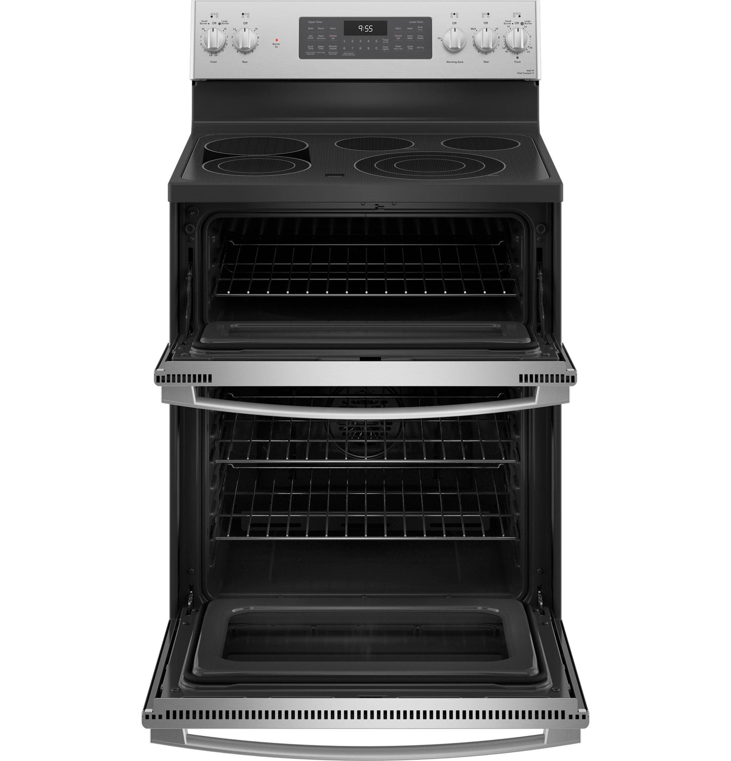 PB965YPFS GE Profile™ 30" Smart Free-Standing Electric Double Oven Convection Range with No Preheat Air Fry