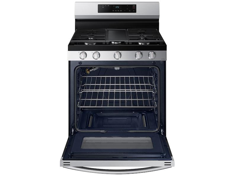 Samsung 6.0 cu. ft. Smart Freestanding Gas Range with Integrated Griddle in Stainless Steel