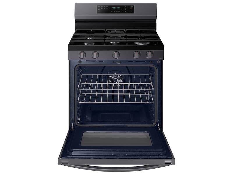 Samsung NX60A6711SG 6.0 cu. ft. Smart Freestanding Gas Range with No-Preheat Air Fry and Convection+ in Black Stainless Steel