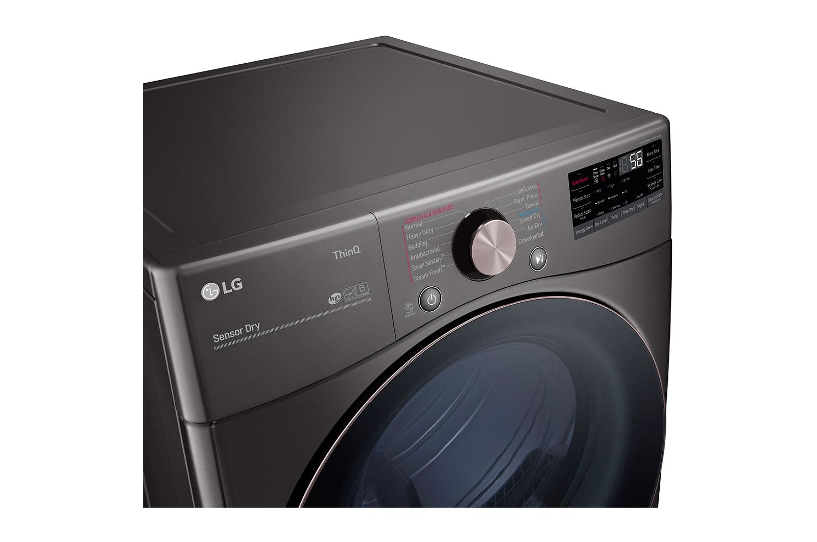 Lg 7.4 cu. ft. Ultra Large Capacity Smart wi-fi Enabled Front Load Electric Dryer with TurboSteam™ and Built-In Intelligence